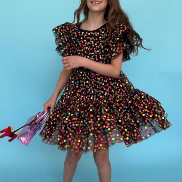 Lola + The Boys Other - Lola + The Boys Funfetti Polka Dot Tulle Dress Size 10